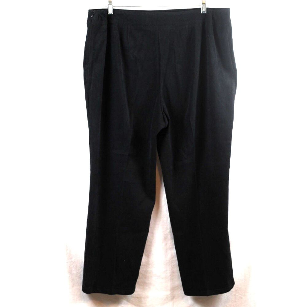 Casual Corner Annex Black Women's Dress Pant Side Zip 2X 055